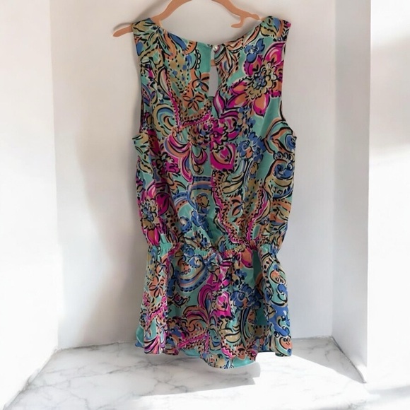 Lilly Pulitzer Silk Peplum Tank Top - Picture 5 of 6
